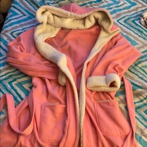 VS Hooded, Fur Lined Bathrobe